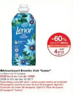 Monoprix Adoucissant envolée d'air lenor offre