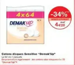 Monoprix Cotons disques sensitive demak up offre