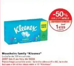 Monoprix Mouchoirs family kleenex offre