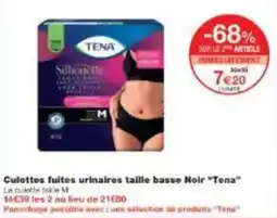 Monoprix Culottes fuites urinaires taille basse noir tena offre