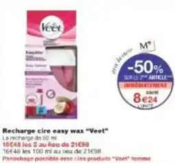 Monoprix Recharge cire easy wax veet offre