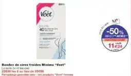 Monoprix Bandes de cires froides minima veet offre