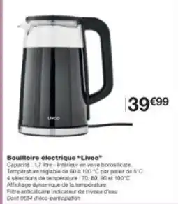 Monoprix Bouilloire électrique livoo offre