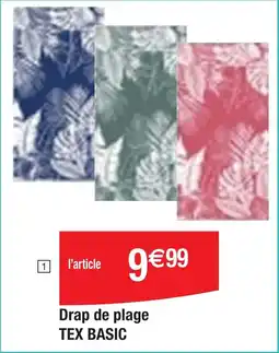 Cora x Carrefour Drap de plage tex basic offre