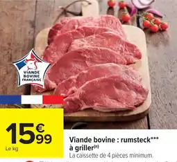Cora x Carrefour Viande bovine rumsteck à griller offre
