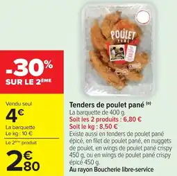 Cora x Carrefour Tenders de poulet pané offre
