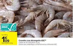 Cora x Carrefour Crevette crue décongelée asc offre