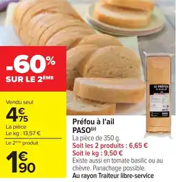 Cora x Carrefour Préfou à l'ail paso offre