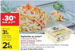 Cora x Carrefour Tagliatelles au surimi offre