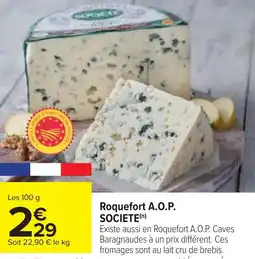 Cora x Carrefour Roquefort a.o.p. societe offre