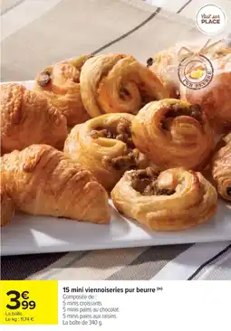 Cora x Carrefour 15 mini viennoiseries pur beurre offre