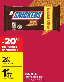 Cora x Carrefour Snickers offre spéciale offre