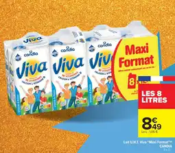Cora x Carrefour Lait u.h.t. viva maxi format candia offre