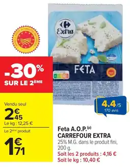 Cora x Carrefour Feta a.o.p. carrefour extra offre