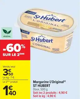 Cora x Carrefour Margarine l'original st hubert offre