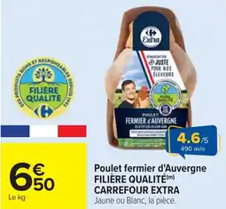 Cora x Carrefour Poulet fermier d'auvergne filière qualité carrefour extra offre