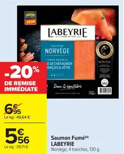 Cora x Carrefour Saumon fumé labeyrie offre