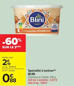Cora x Carrefour Spécialité à tartiner blini offre