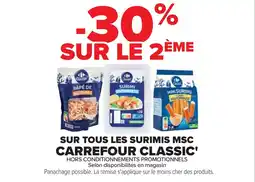 Cora x Carrefour Sur tous les surimis msc carrefour classic offre
