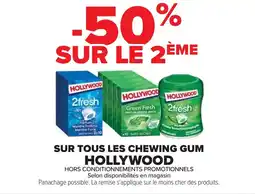 Cora x Carrefour Sur tous les chewing gum hollywood offre