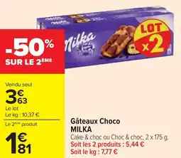 Cora x Carrefour Gâteaux choco milka offre