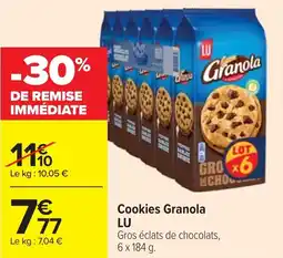 Cora x Carrefour Cookies granola lu offre