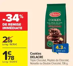 Cora x Carrefour Cookies delacre offre