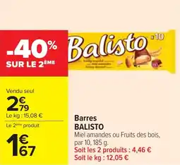 Cora x Carrefour Barres balisto offre