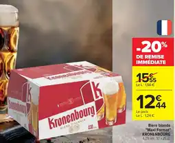 Cora x Carrefour Bière blonde maxi format kronenbourg offre
