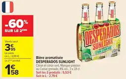 Cora x Carrefour Bière aromatisée desperados sunlight offre