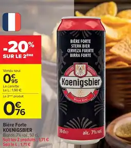 Cora x Carrefour Bière forte koenigsbier offre