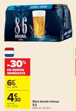 Cora x Carrefour Bière blonde intense 8.6 offre