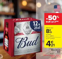 Cora x Carrefour Bière blonde bud offre