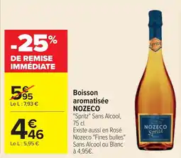 Cora x Carrefour Boisson aromatisée nozeco offre