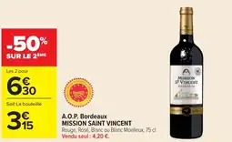 Cora x Carrefour A.o.p. bordeaux mission saint vincent offre