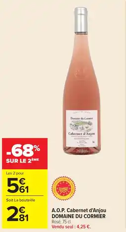 Cora x Carrefour A.o.p. cabernet d'anjou domaine du cormier offre
