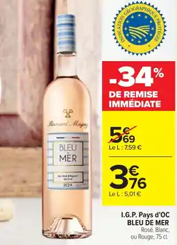Cora x Carrefour I.g.p. pays d'oc bleu de mer offre