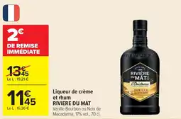 Cora x Carrefour Liqueur de crème et rhum riviere du mat offre