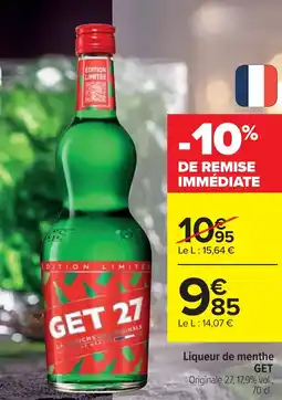 Cora x Carrefour Liqueur de menthe get offre