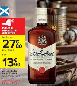 Cora x Carrefour Scotch whisky ballantine's offre