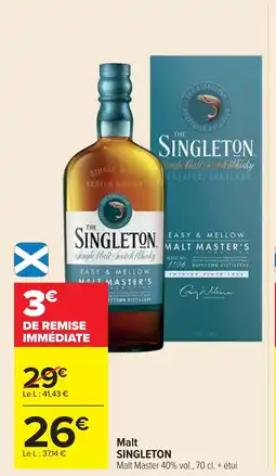 Cora x Carrefour Malt singleton offre