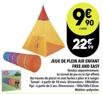 Jeux de plein air enfant free and easy