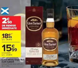 Cora x Carrefour Scotch whisky single malt glen turner offre