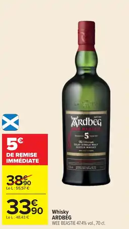Cora x Carrefour Whisky ardbeg offre