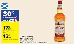Cora x Carrefour Scotch whisky sir edward's offre