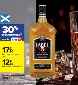 Cora x Carrefour Blended scotch whisky label 5 offre