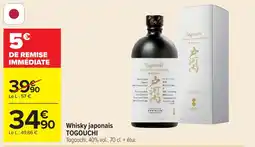 Cora x Carrefour Whisky japonais togouchi offre