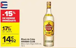 Cora x Carrefour Rhum de cuba havana club offre