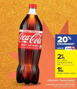 Cora x Carrefour Coca-cola format familial offre