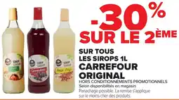 Cora x Carrefour Sur tous les sirops carrefour original offre
